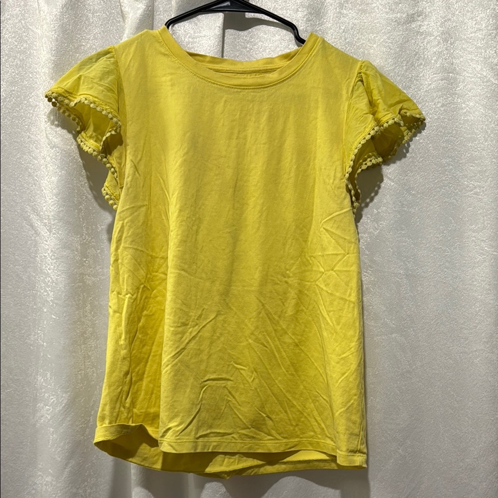 Kate Spade Yellow Flutter Sleeve T-Shirt